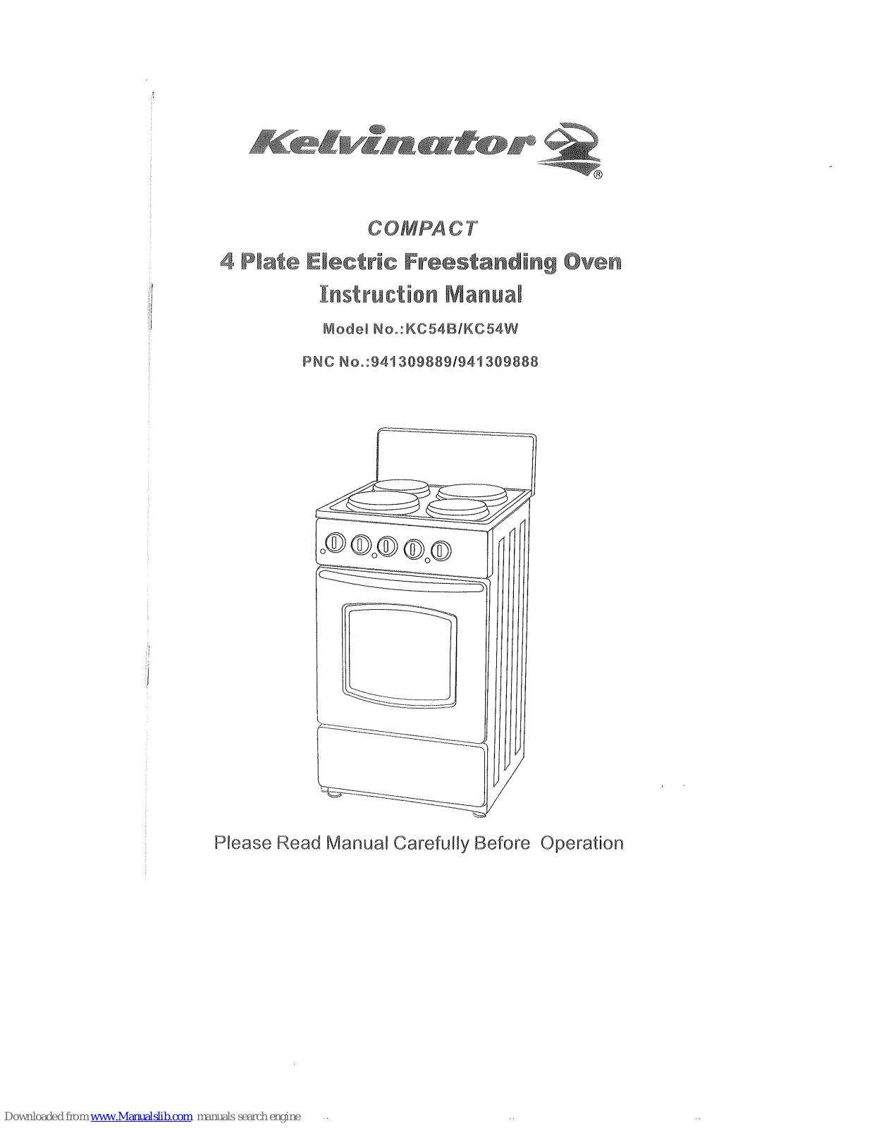 Kelvinator KC54B, KC54W Instruction Manual