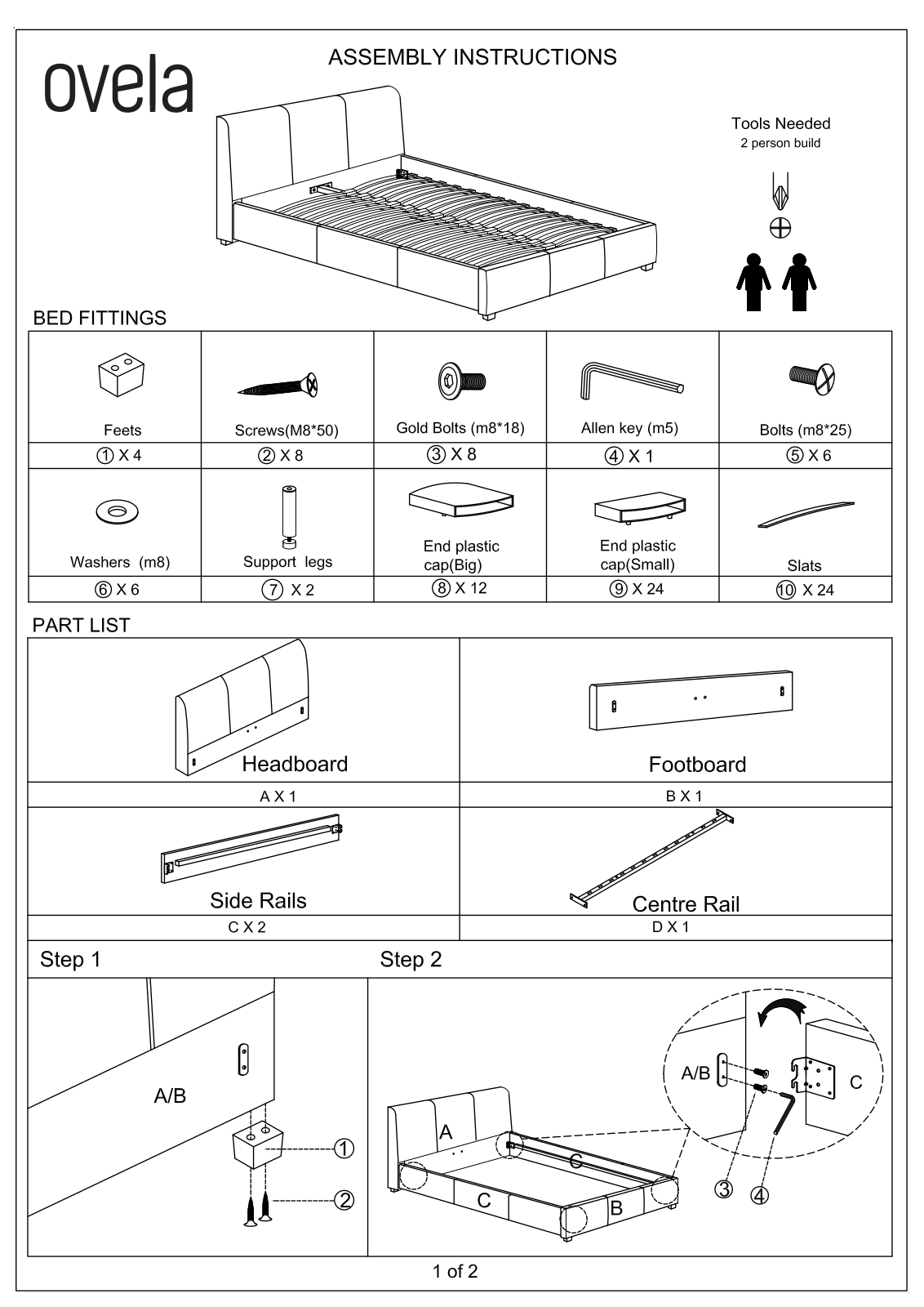 Ovela OVBEDGRDBLA User guide - ManualMachine.com