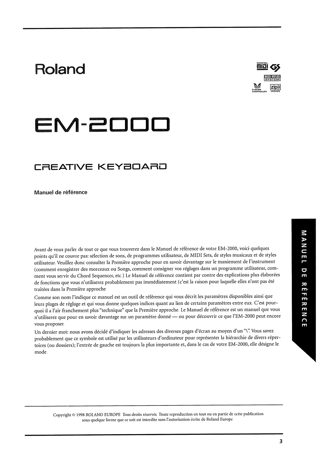 ROLAND EM-2000 User Manual