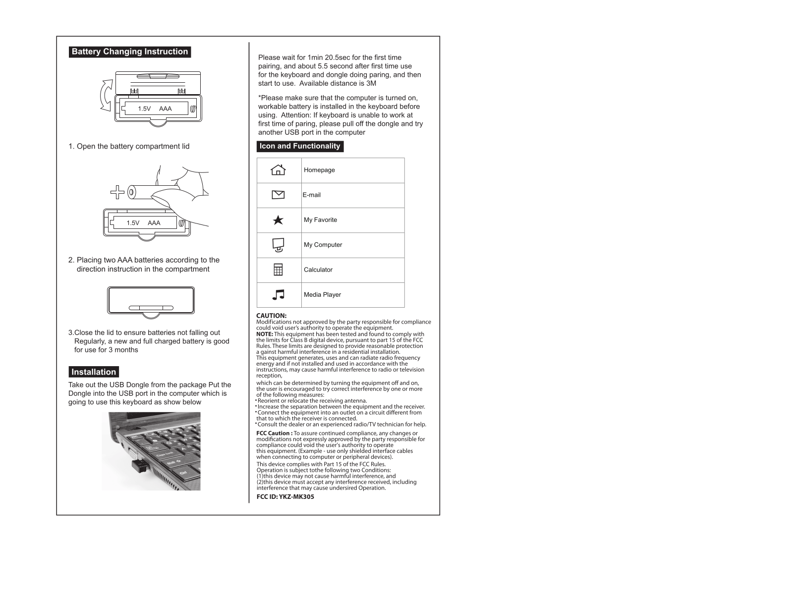 VogDUO MK305 Users Manual