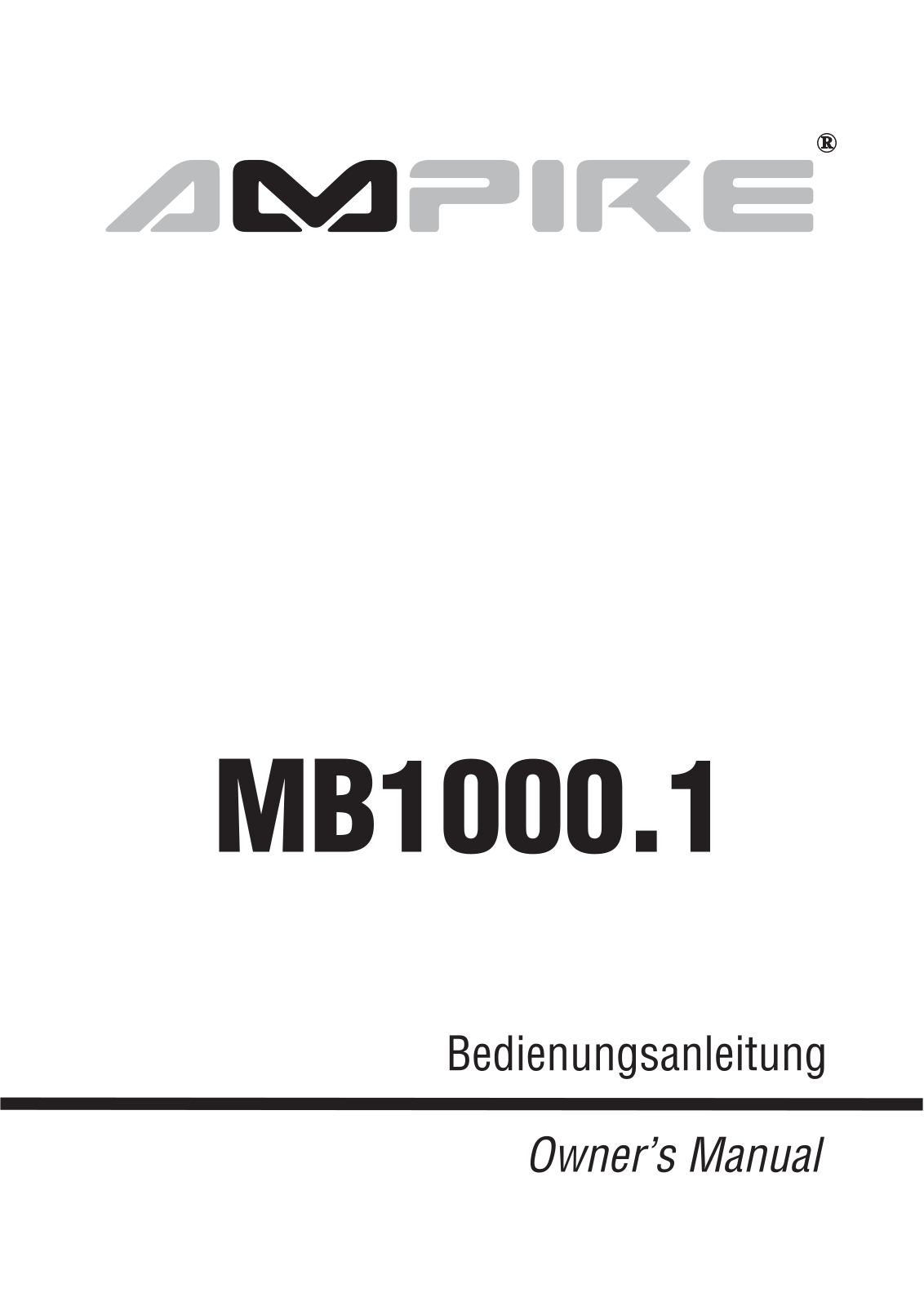 Ampire MB1000.1 User manual - ManualMachine.com