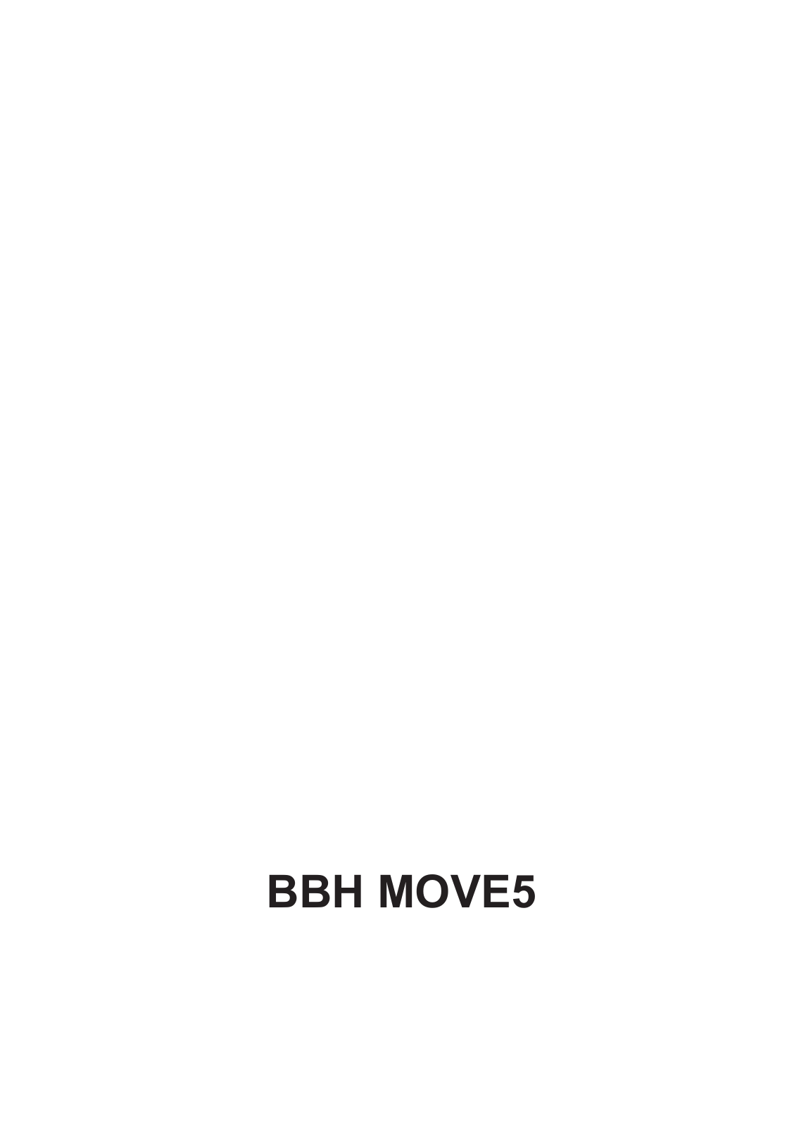 Bosch BBHMOVE5 User Manual