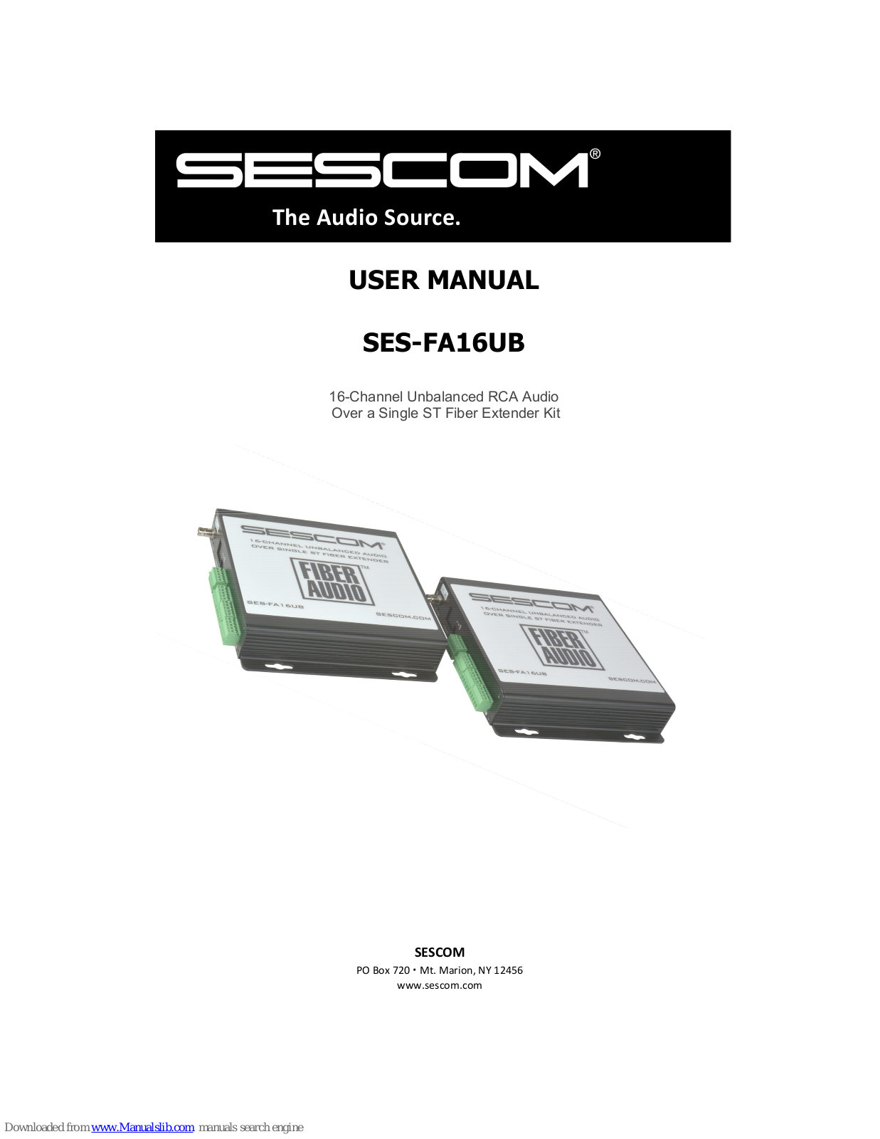 sescom SES-FA16UB, SES-FA8UB, SES-FA4UB User Manual