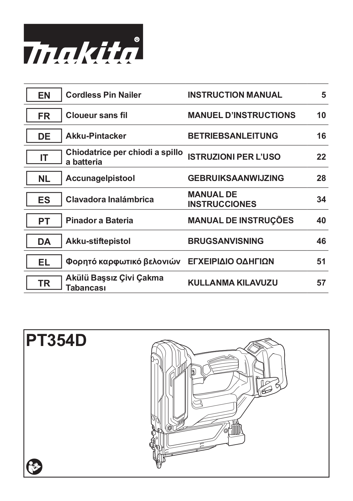 Makita PT354DZ User Manual