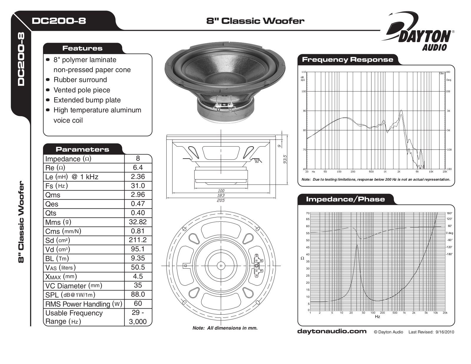 Dayton DC200-8 User Manual