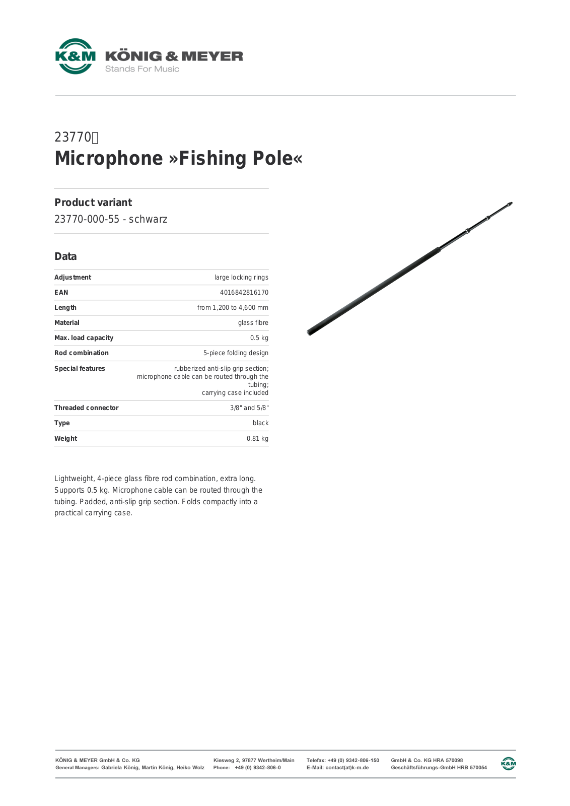 K&M 23770 Data Sheet