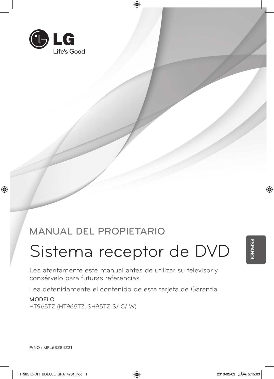 Lg HT965TZ User Manual