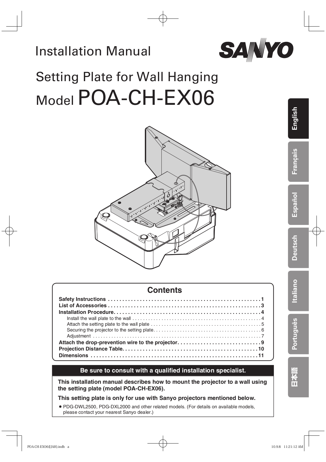 Sanyo POA-CHEX06 User Manual