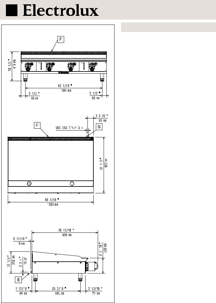 Electrolux ARG48FL(169015) General Manual