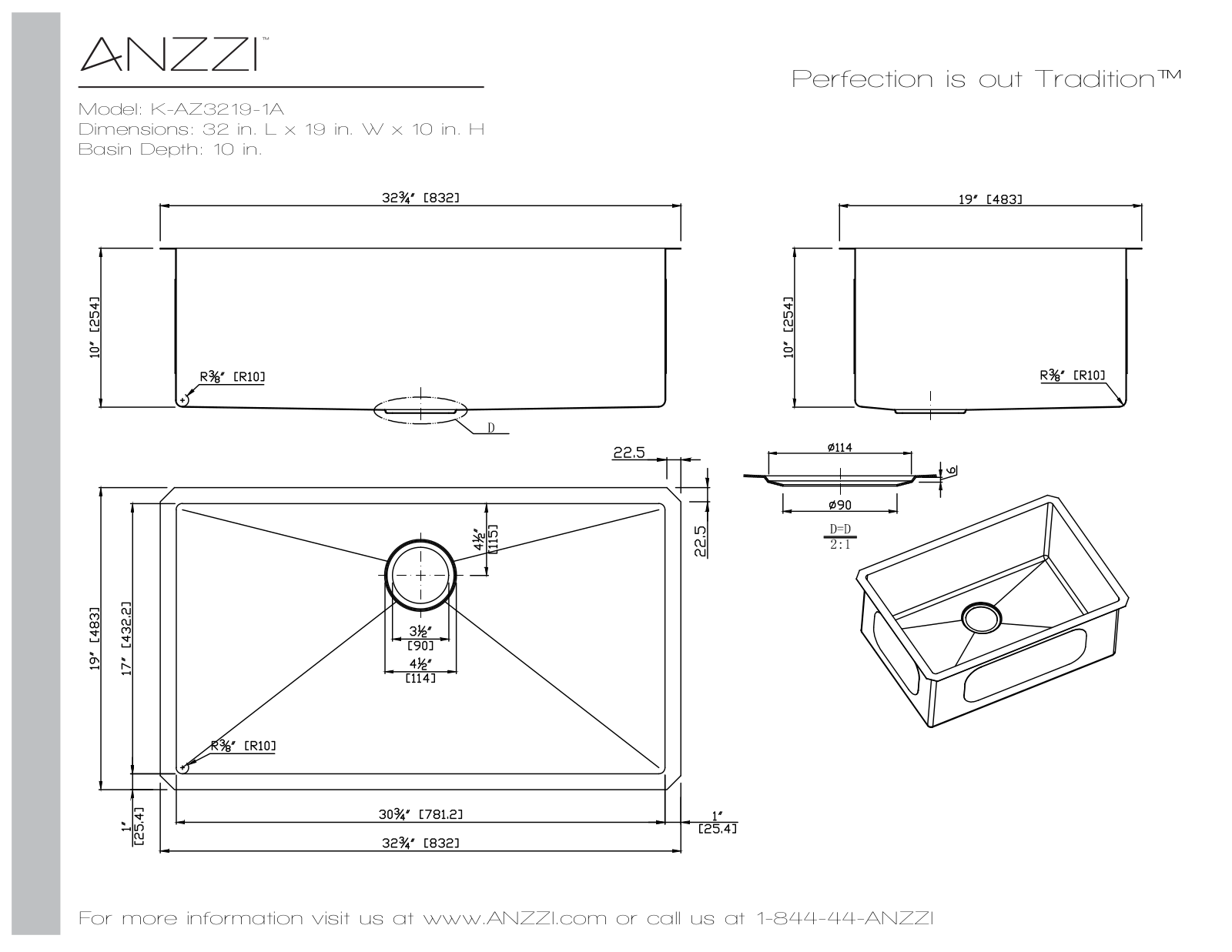 ANZZI ANZI1577 Dimensions - ManualMachine.com