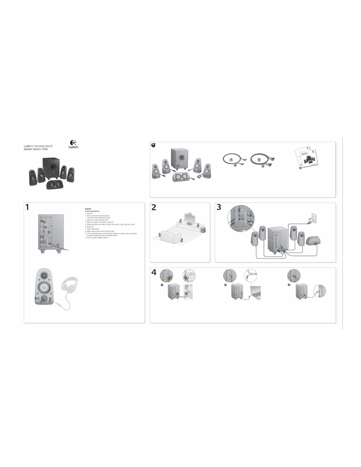 Logitech Z506 5.1 User Manual