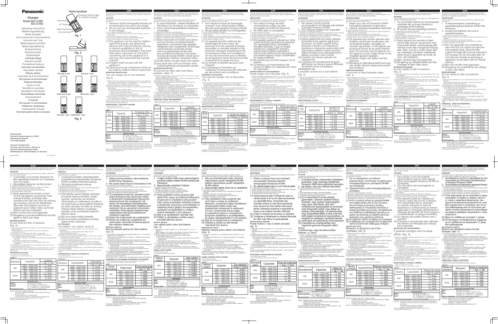 Panasonic K-KJ50LGA20E User Manual