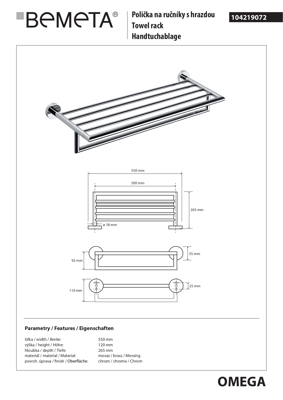 Bemeta Omega 104219072 User guide