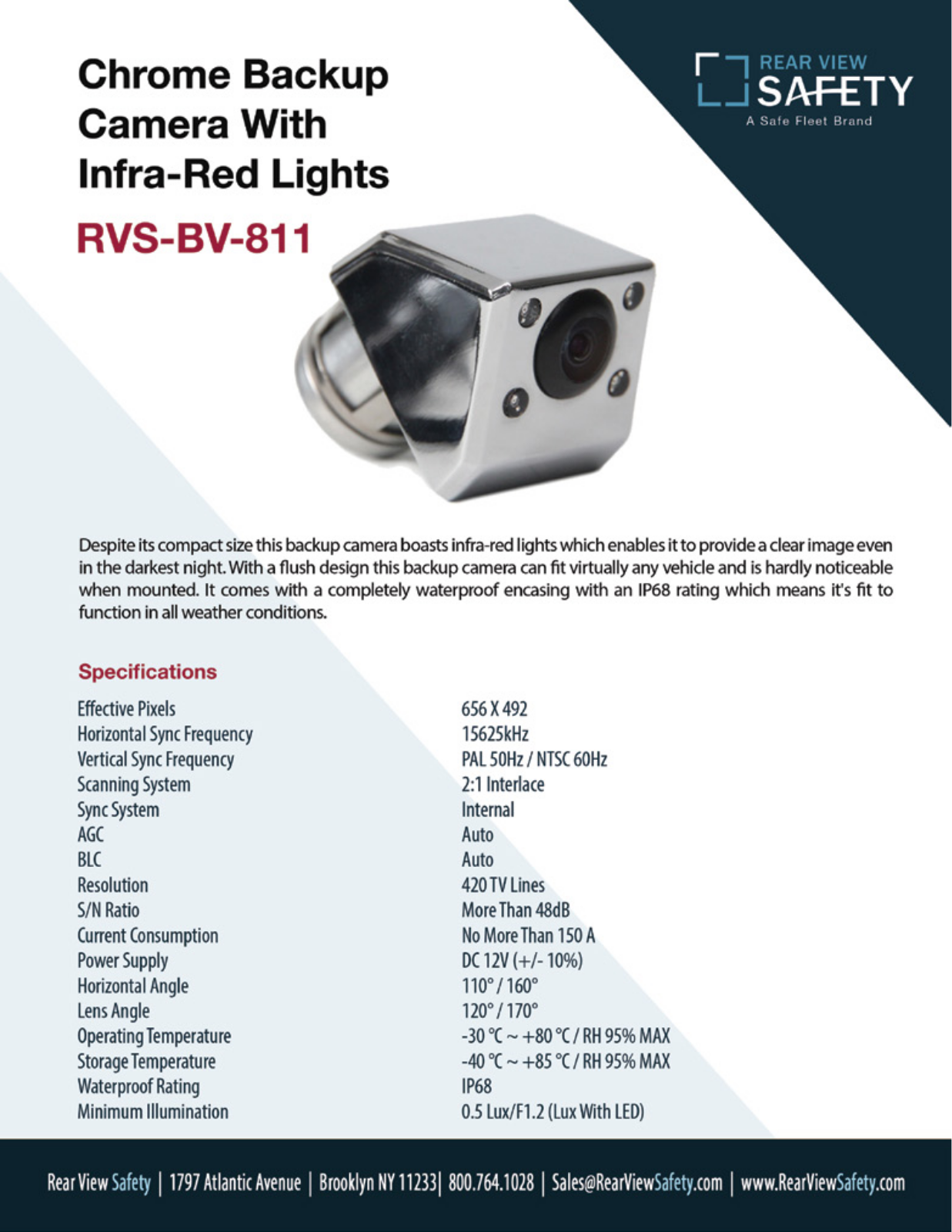 RVS Systems RVS-BV-811, RVS-BV-811-04, RVS-BV-811-NC Specsheet