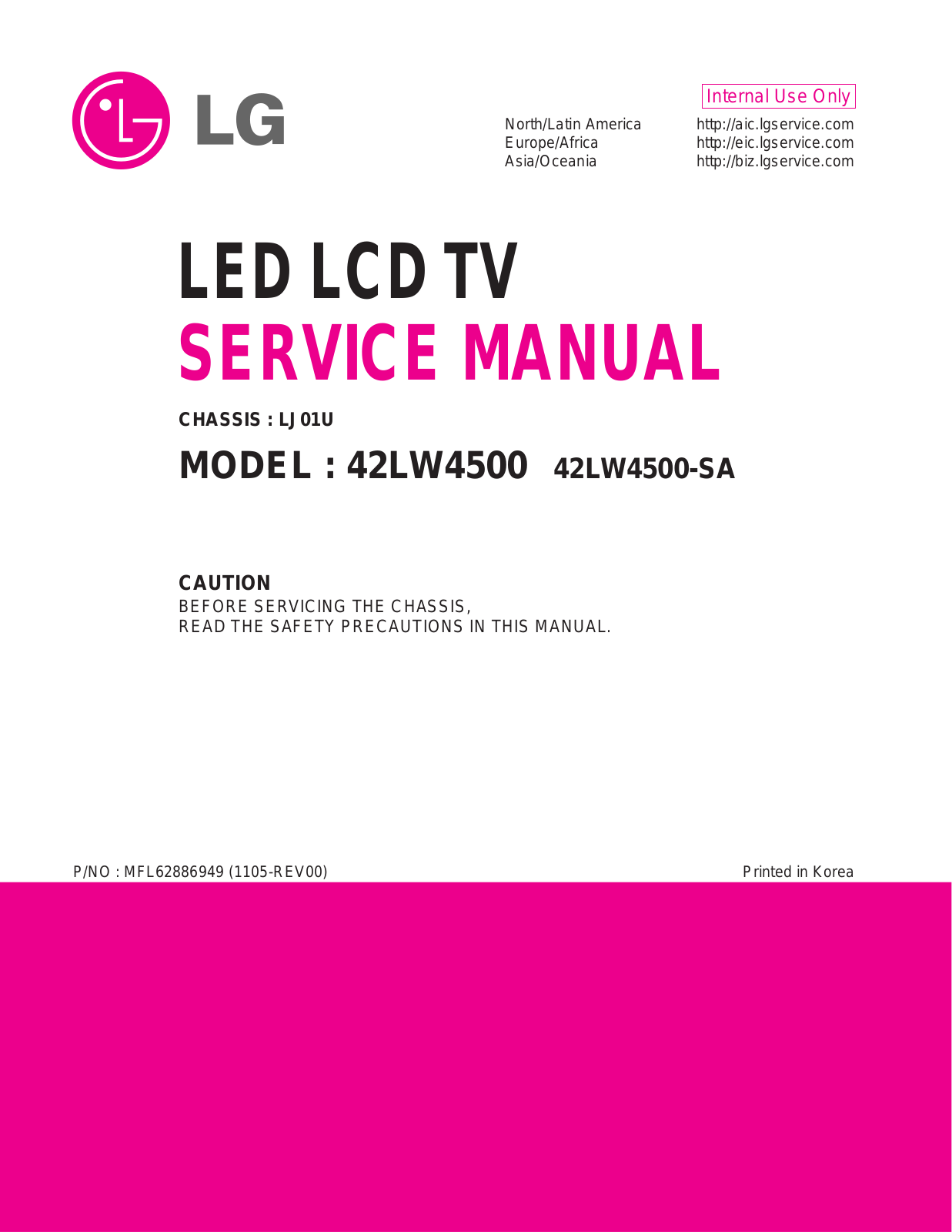 LG 42LW4500-SA Schematic