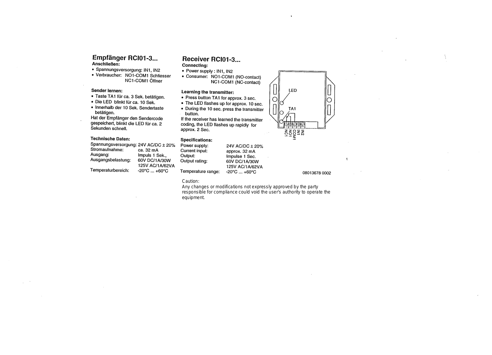 Marantec America RC101 340 Users Manual