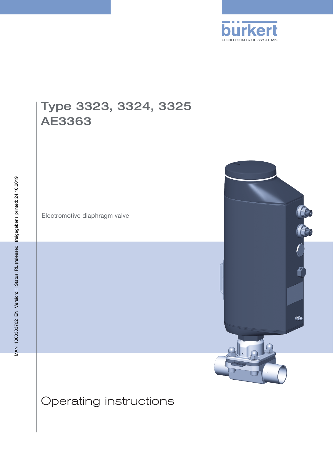 Burkert 3323, 3324, 3325, AE3363 Operating Instructions Manual