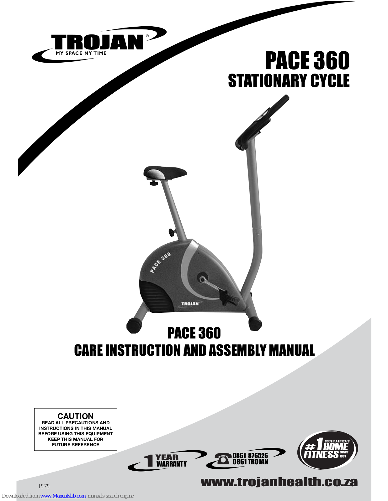 Trojan PACE 360 Care Instructions And Assembly Manual