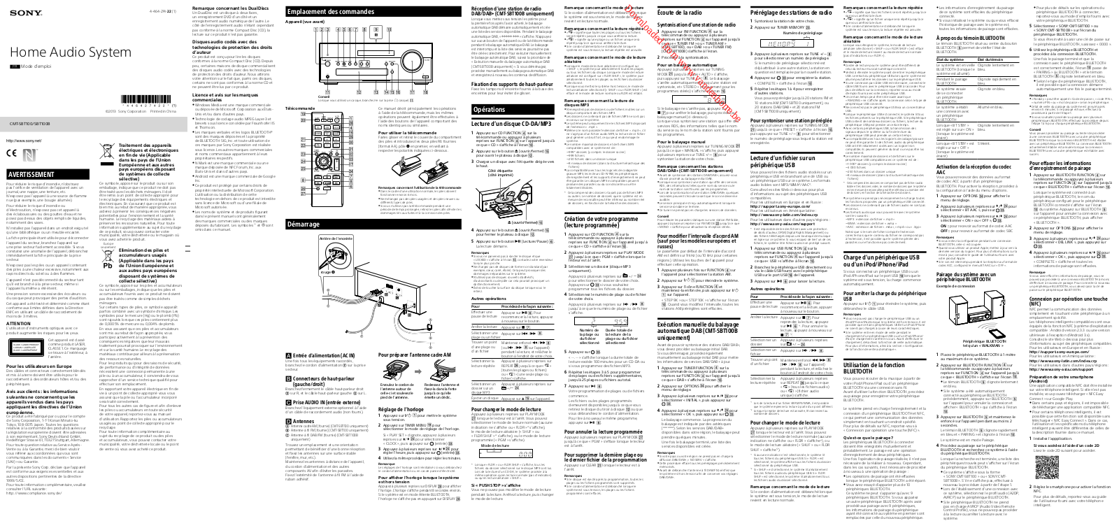 SONY CMT-SBT100B User Manual