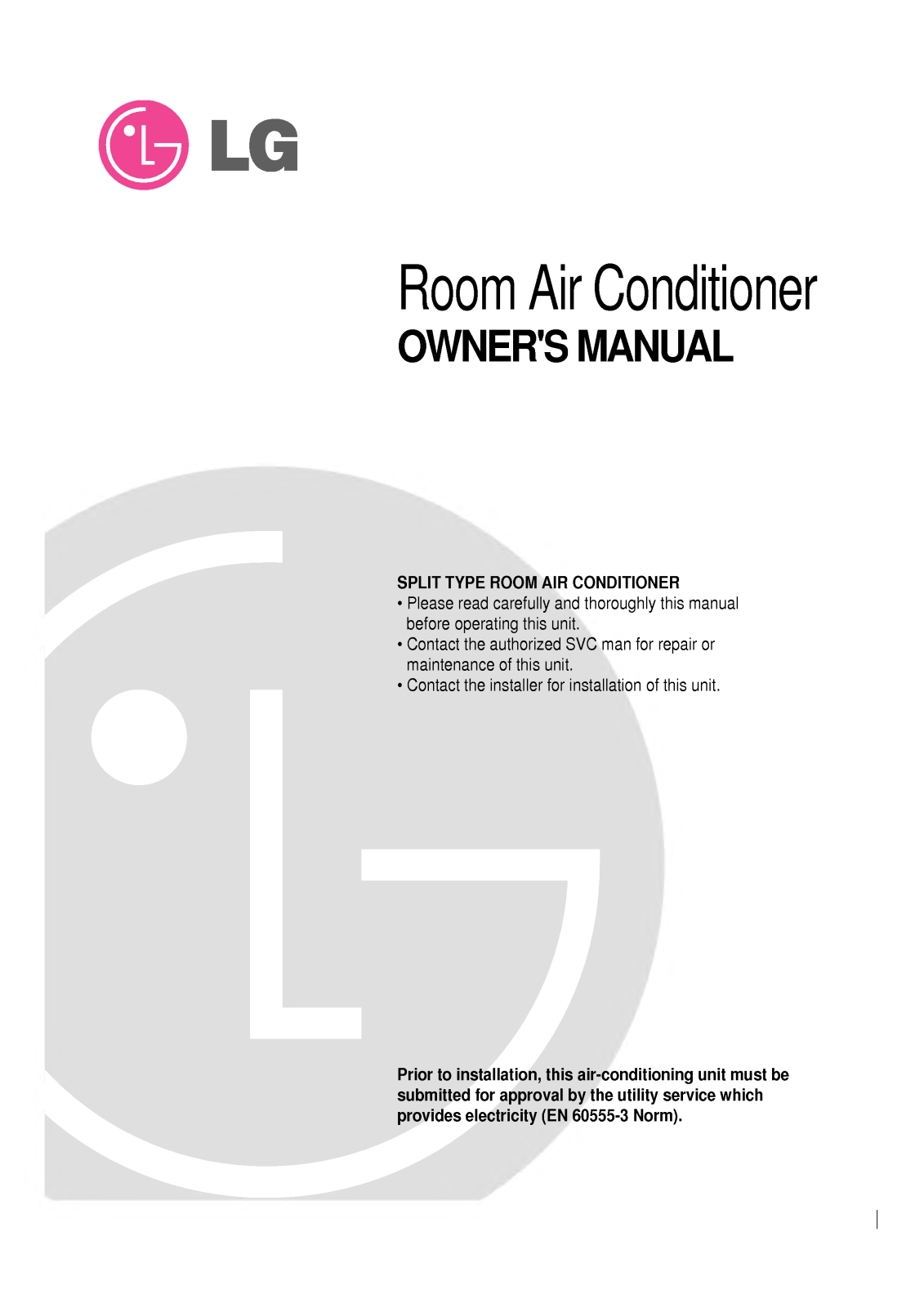 LG LS-D1860CS, LS-D1860CL, LS-D2461CL, LS-D1860HS User Manual