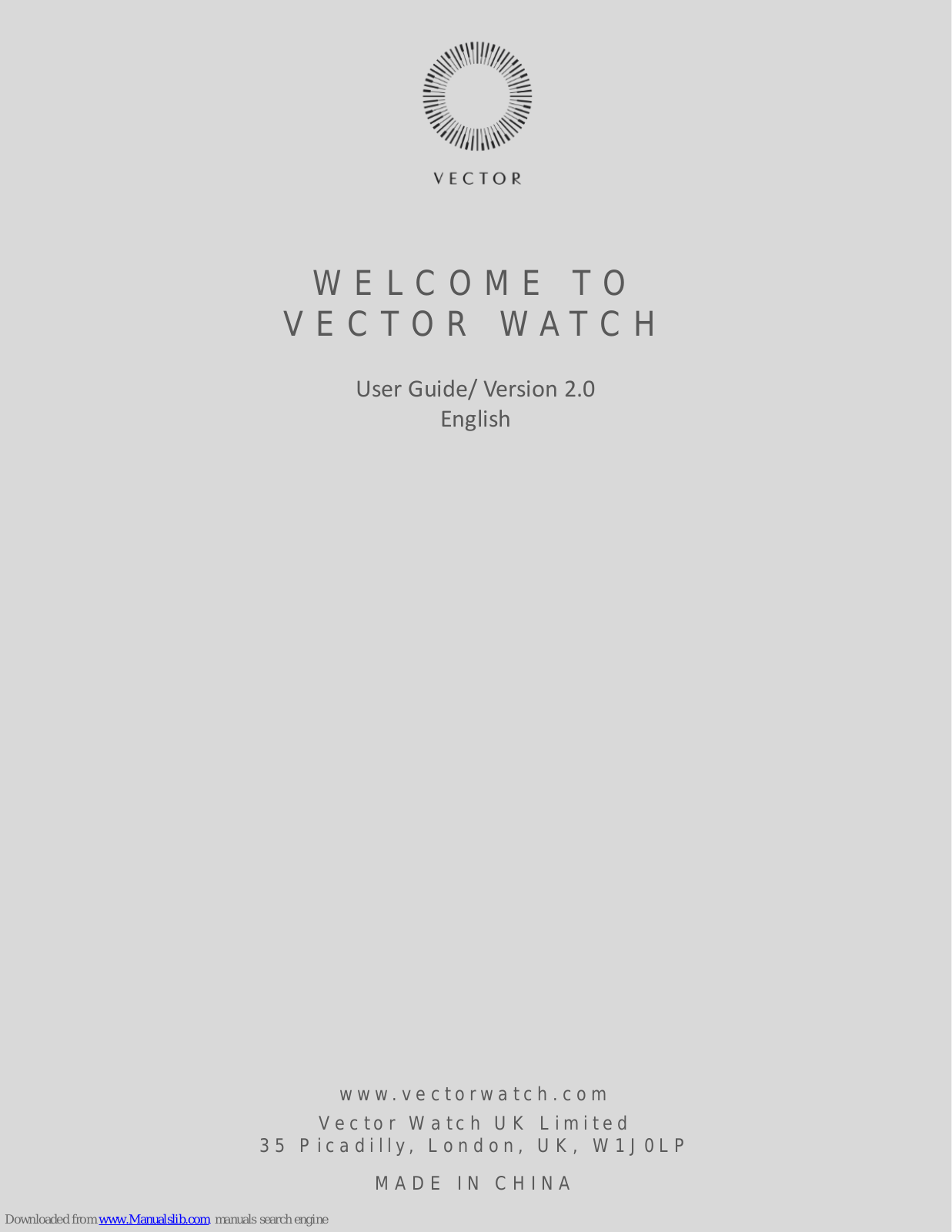 Vector luna, meridian User Manual - ManualMachine.com