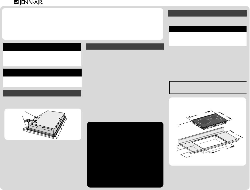 JENN-AIR JEC6288AAB, JEC6277AAB Installation Instructions