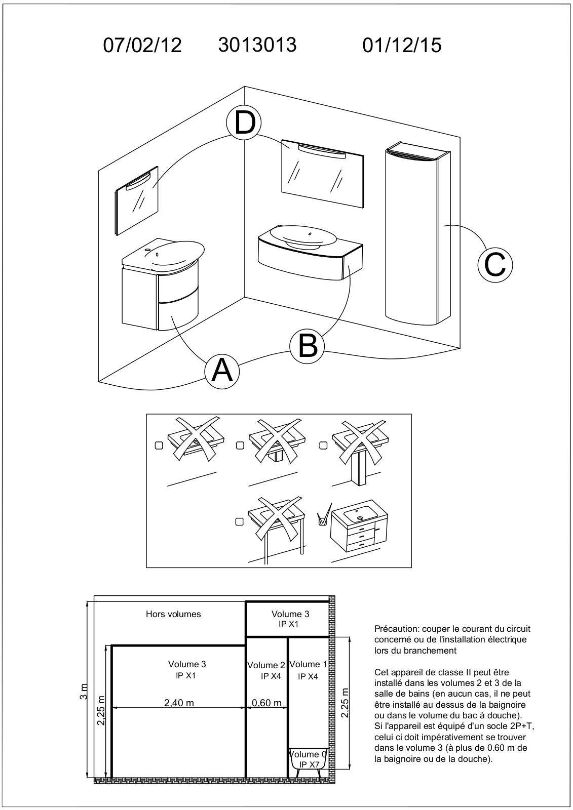 Jacob Delafon PRESQU'ILE EB1105-G1C, PRESQU'ILE EB1106-G1C Assembly guide