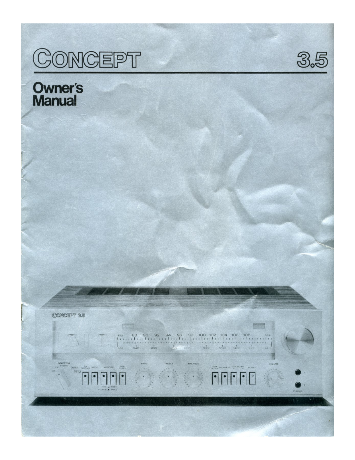 Concertone 3.5 Owners manual