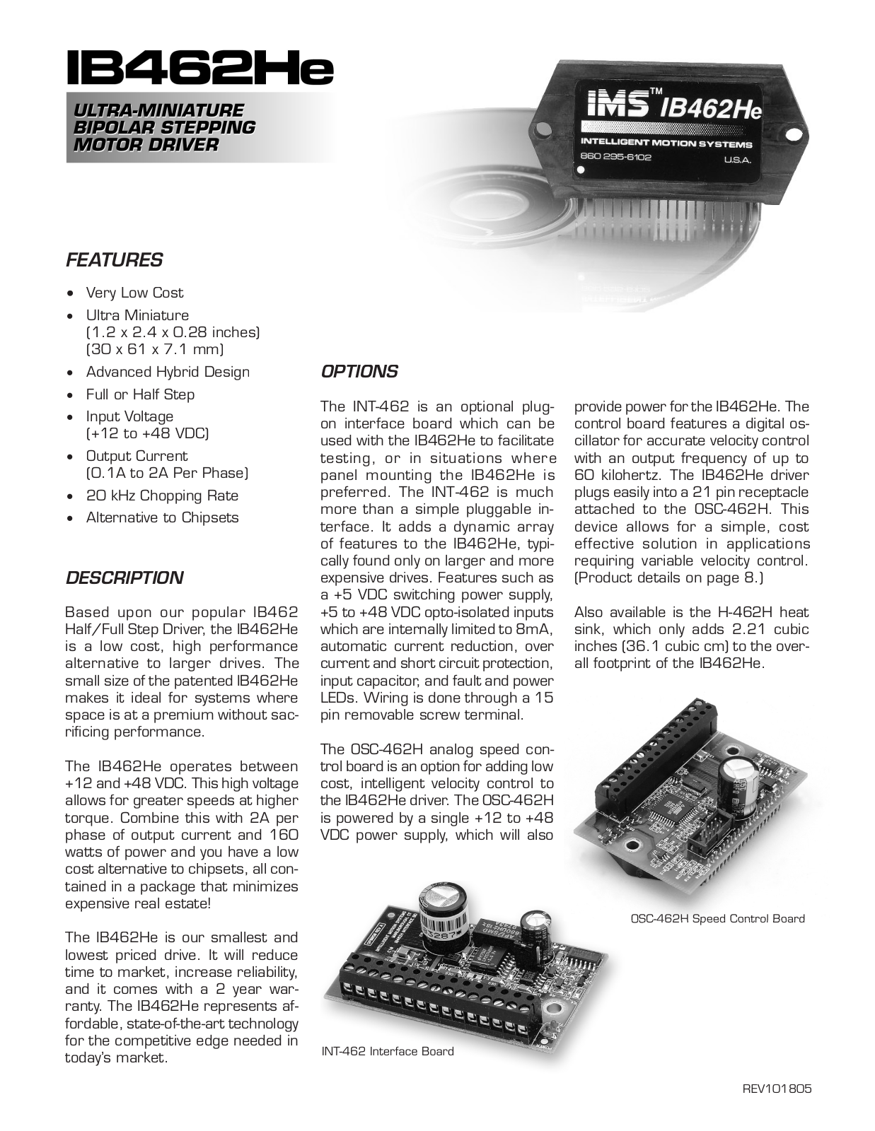 Intelligent Motion Systems IB462He User Manual