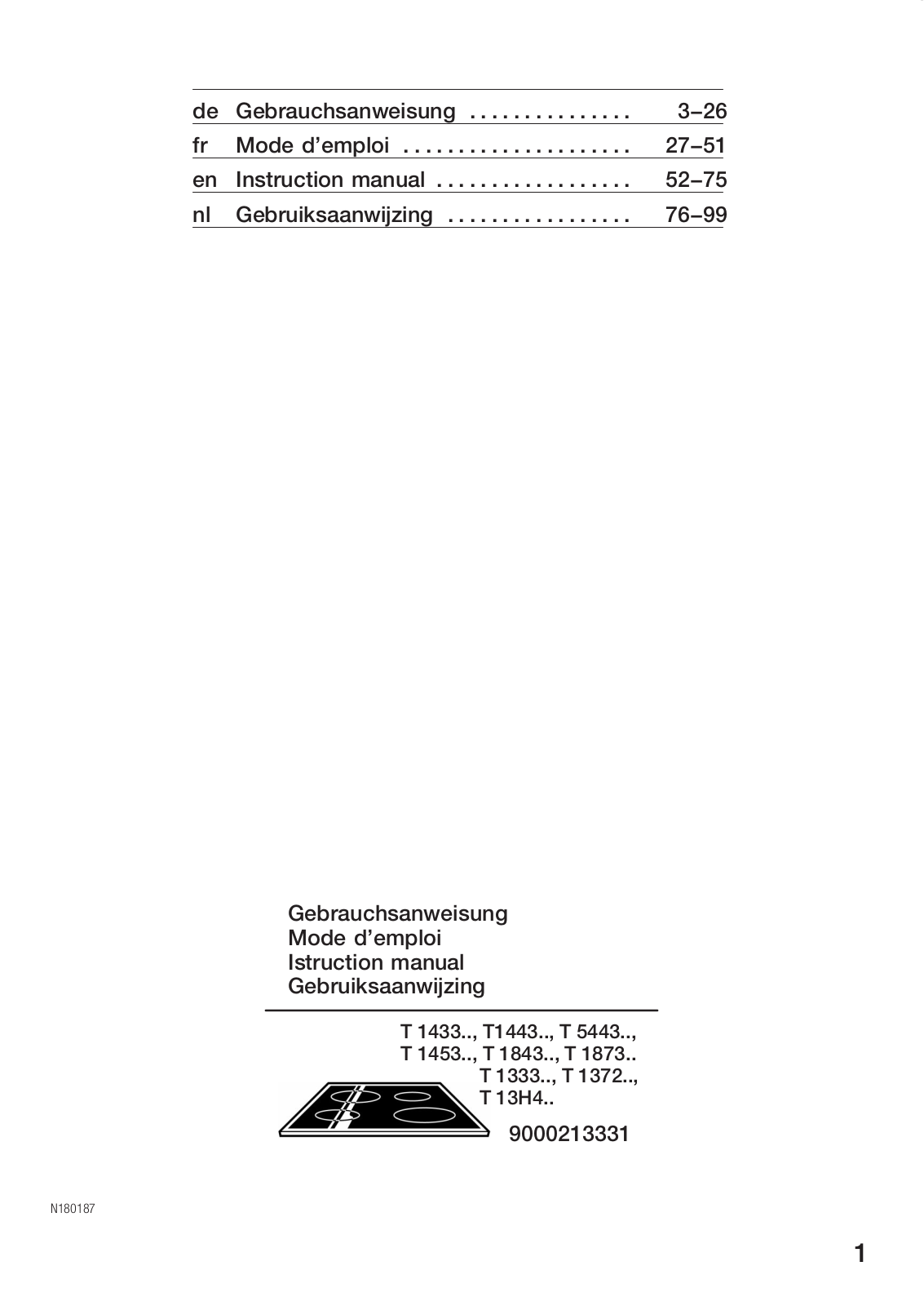 NEFF T13H4 User Manual