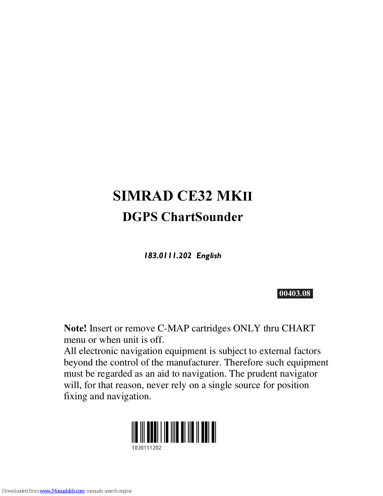 Simrad ce32 mkii User Manual