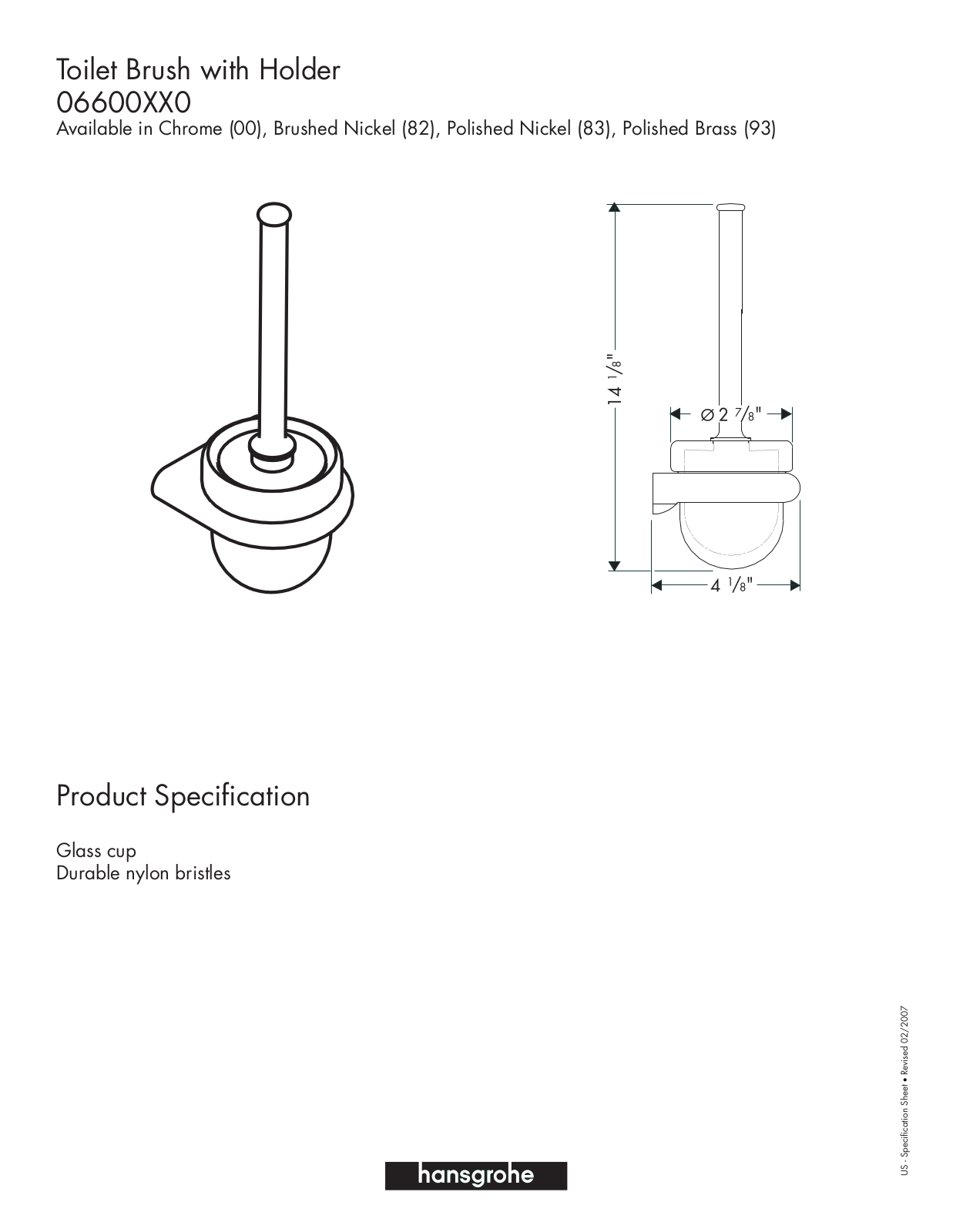 Hans Grohe 06600XX0 User Manual