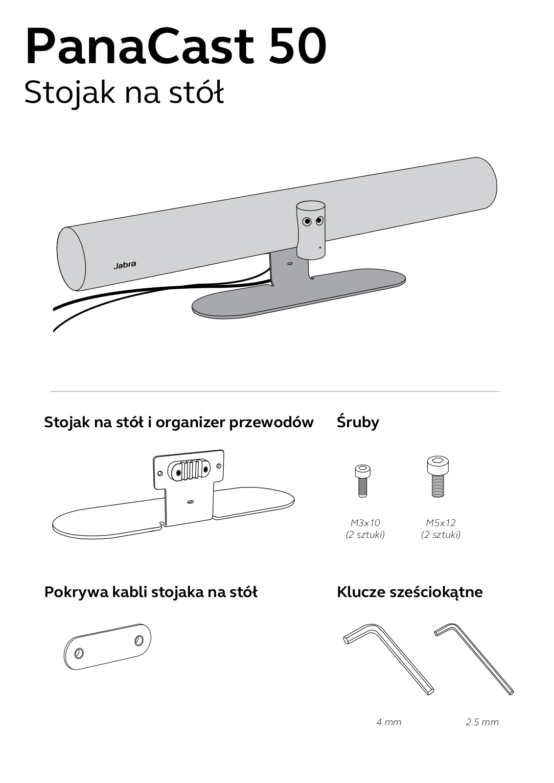 Jabra VSM020 PanaCast 50 Table Stand assembly instructions