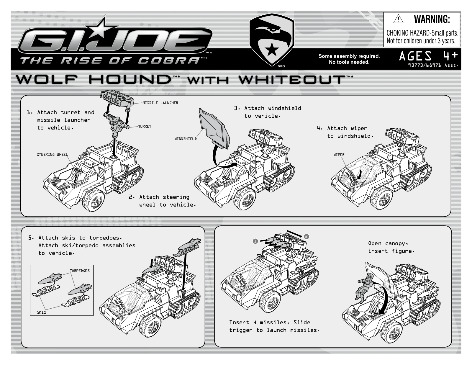 HASBRO GI Joe ROC Wolf Hound with Whiteout User Manual