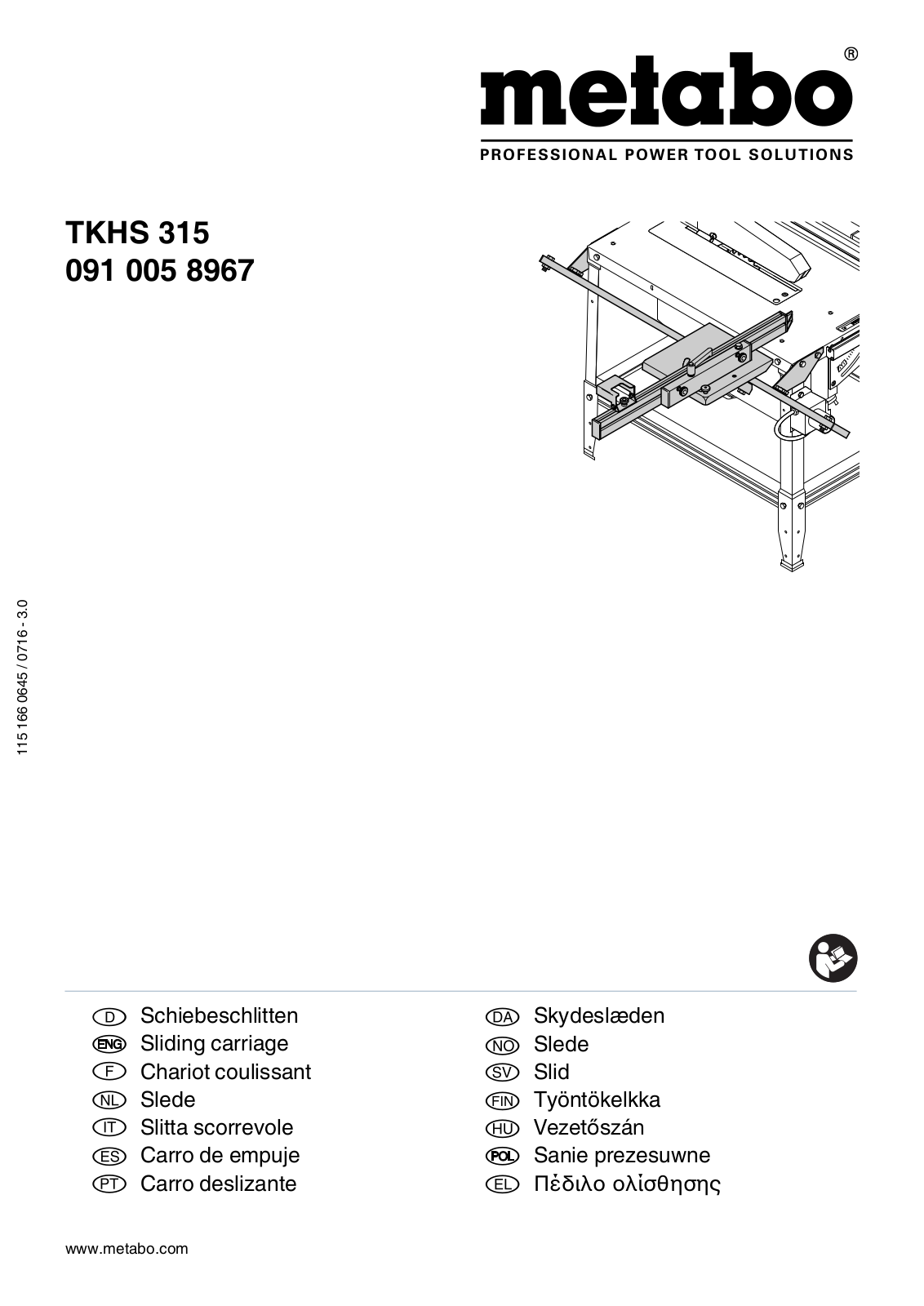 Metabo TKHS 315, 091 005 3680, 091 005 8967 User guide - ManualMachine.com