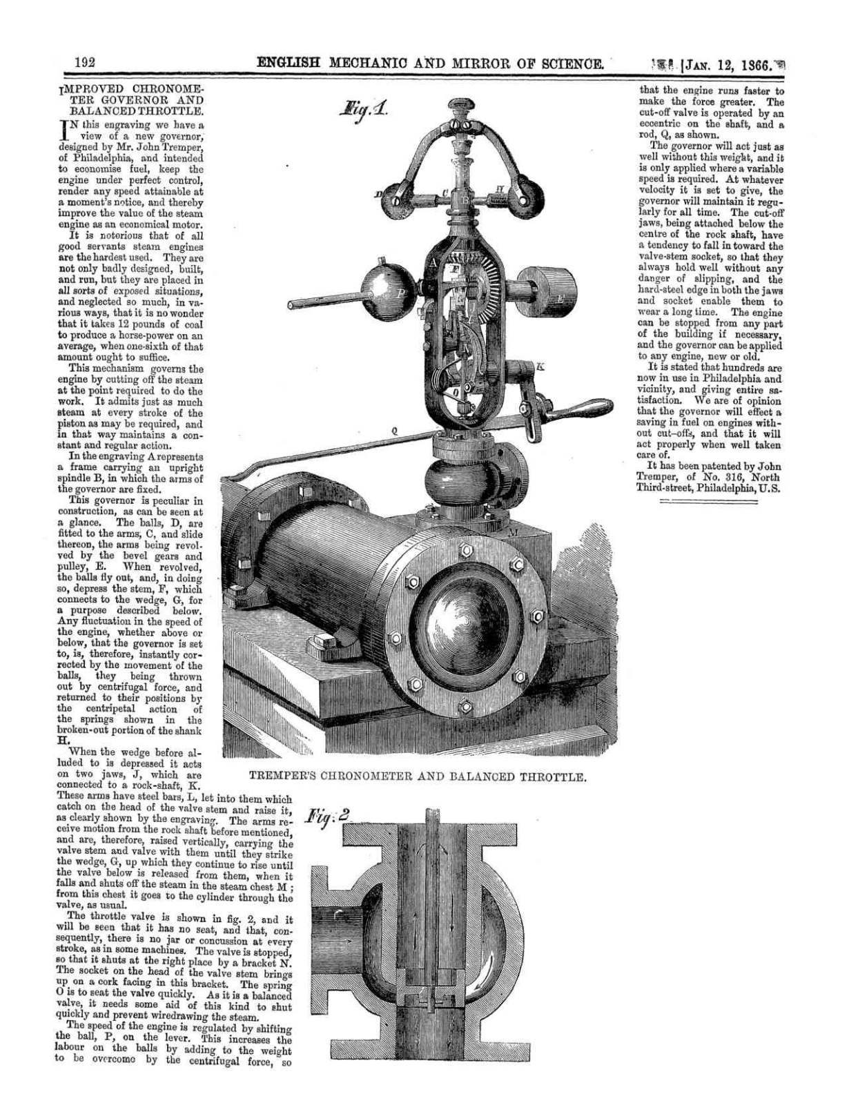 John Tremper Improved Chronometer Governor and Balanced Throttle Engines - ManualMachine.com