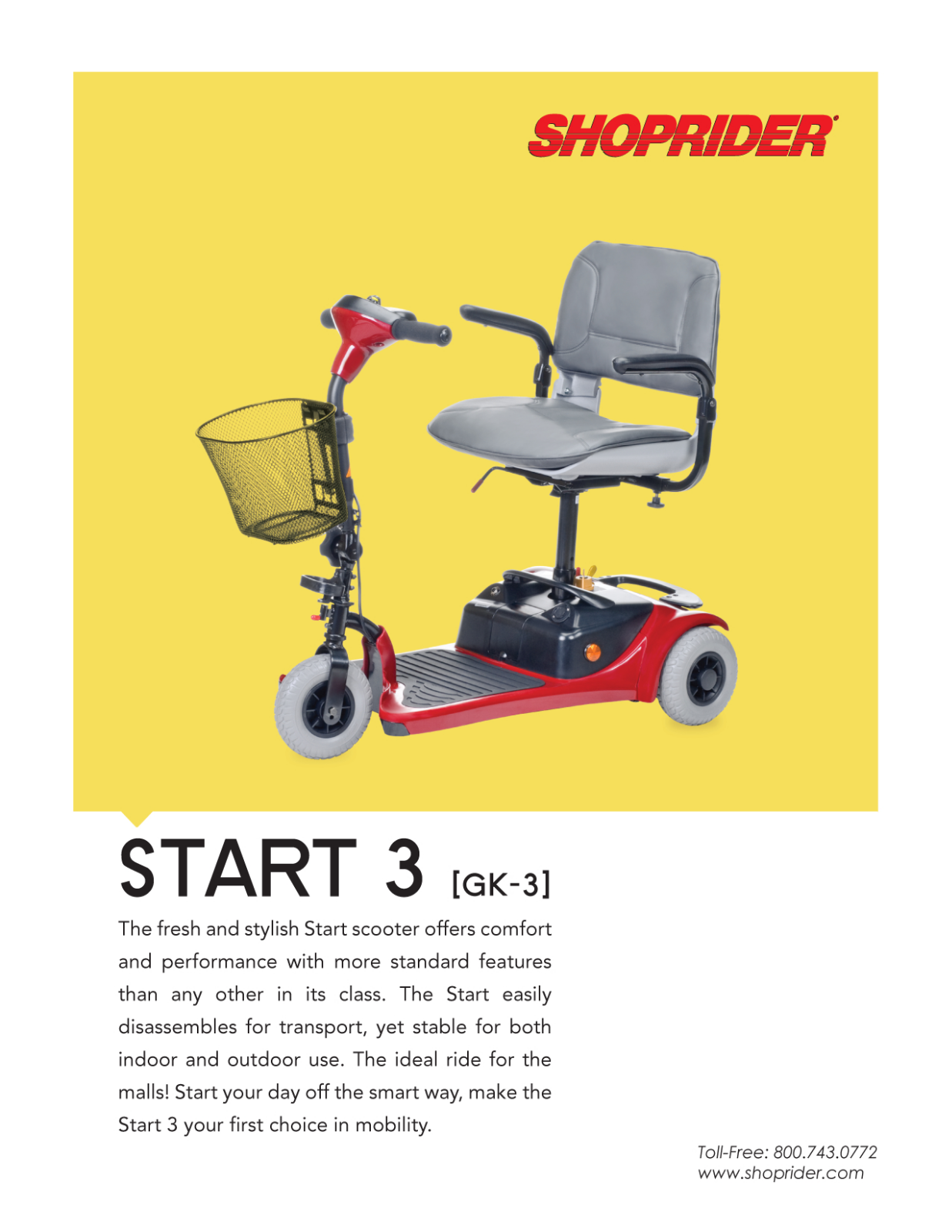 Shoprider START 3 DATASHEET