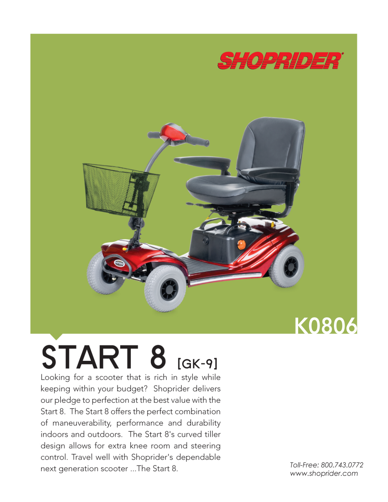 Shoprider START 8 DATASHEET