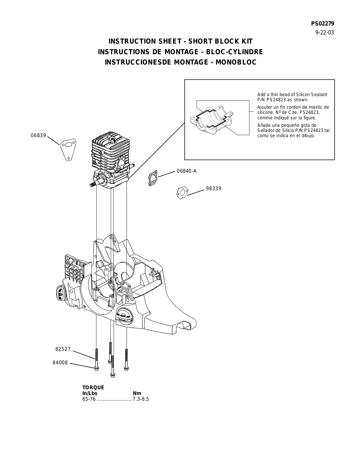 Homelite PS02279 User Manual