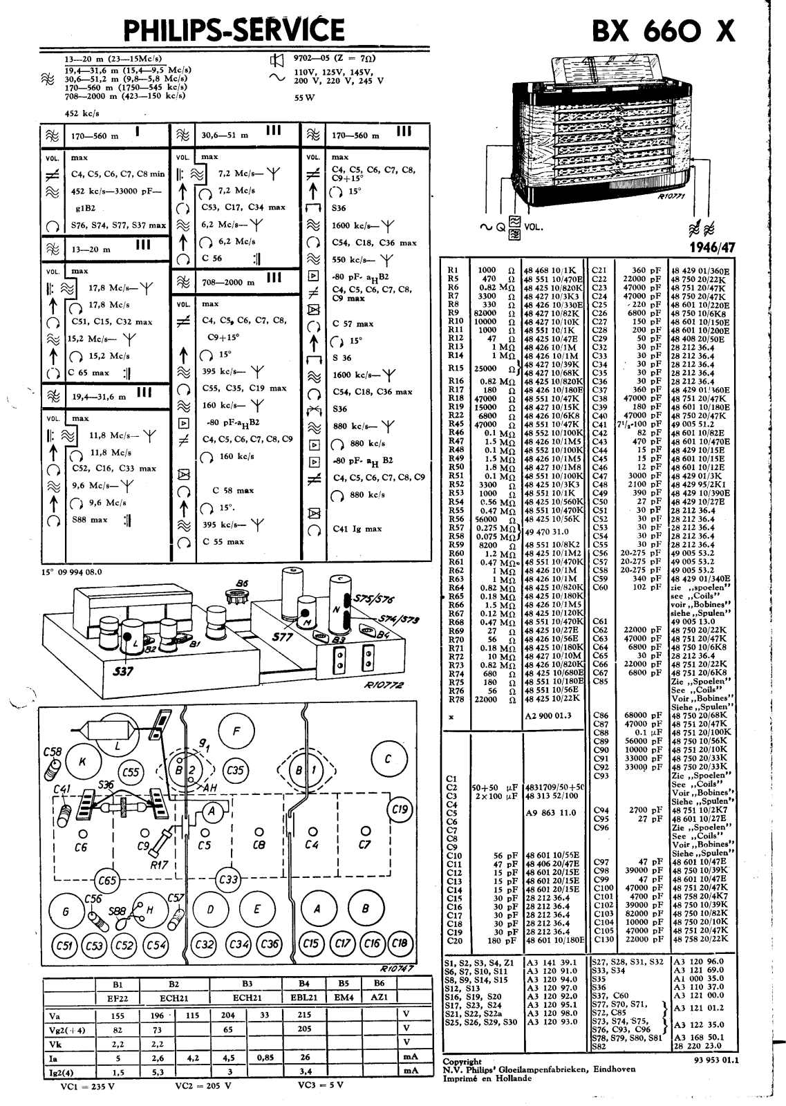 Philips BX-660-X Service Manual