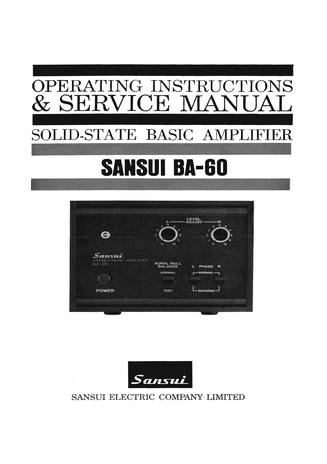 Sansui BA-60 Service Manual