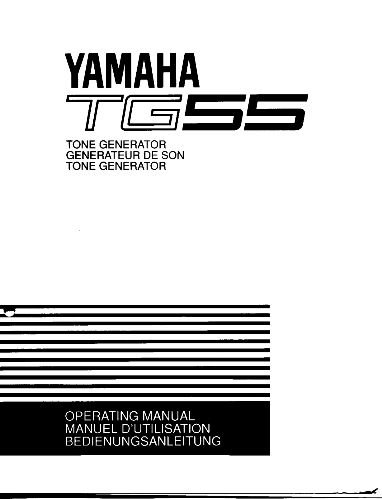 Yamaha TG55 User Manual