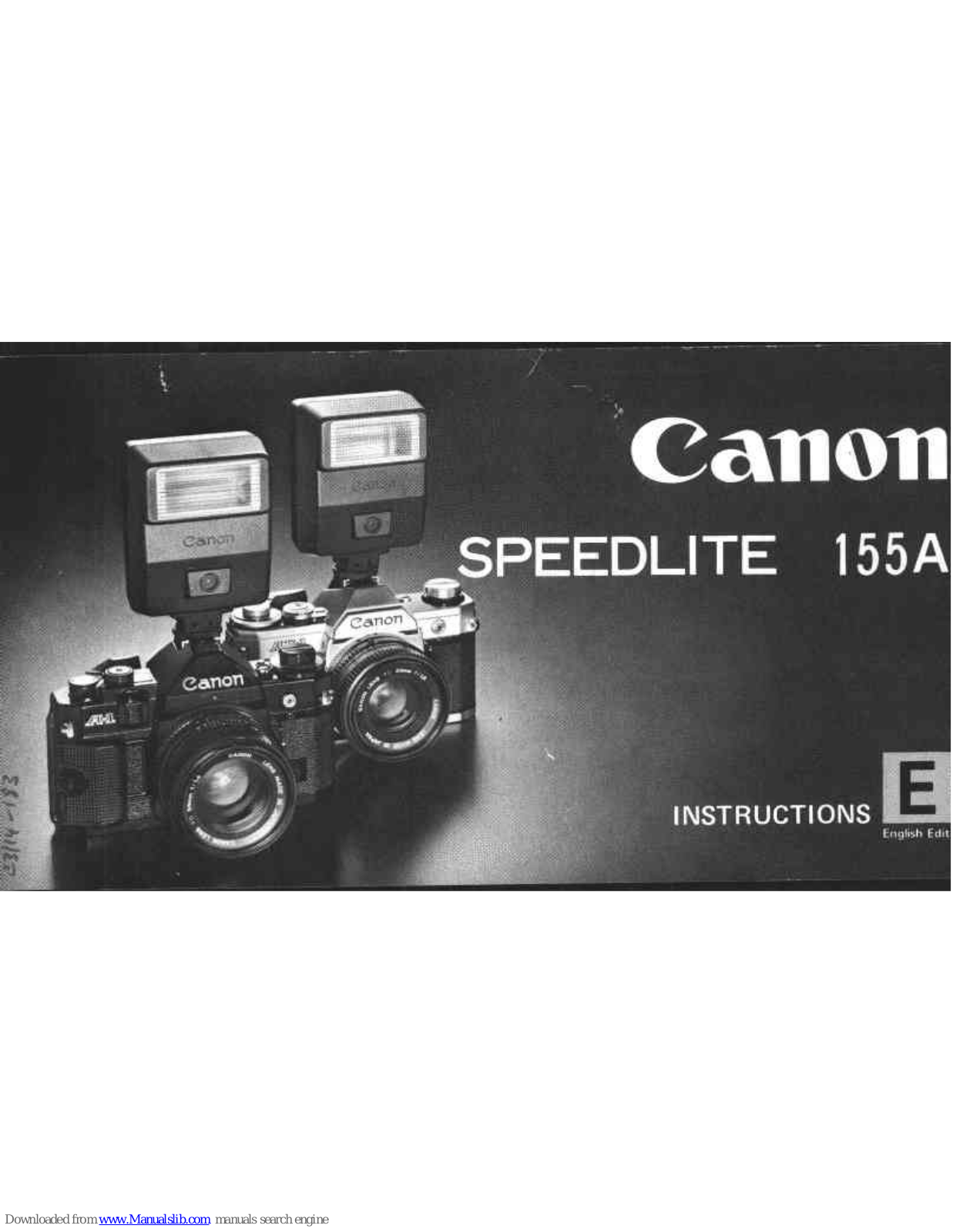 Canon Speedlite 155 A Instructions Manual