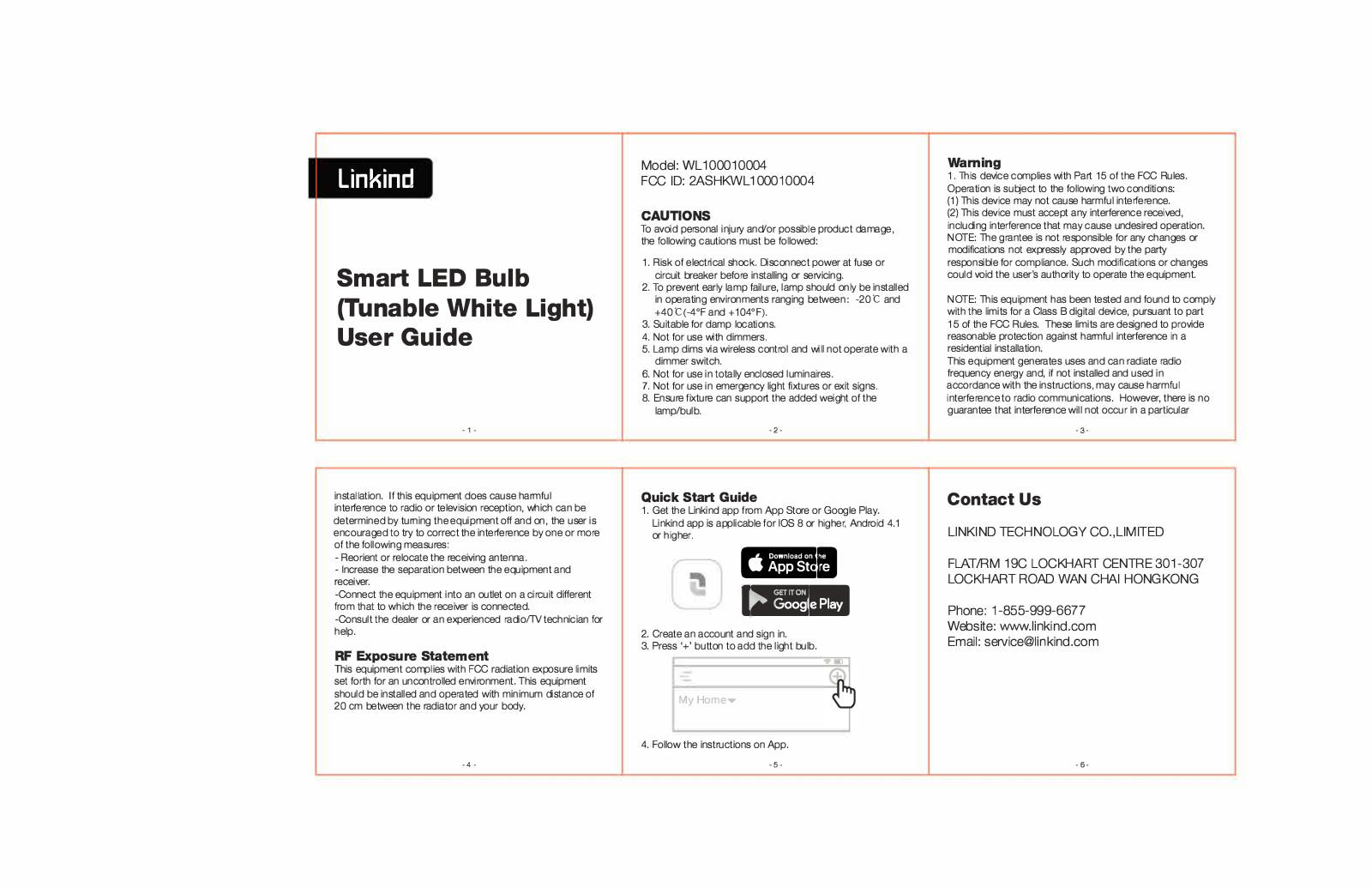 LINKIND TECHNOLOGY WL100010004 Users manual