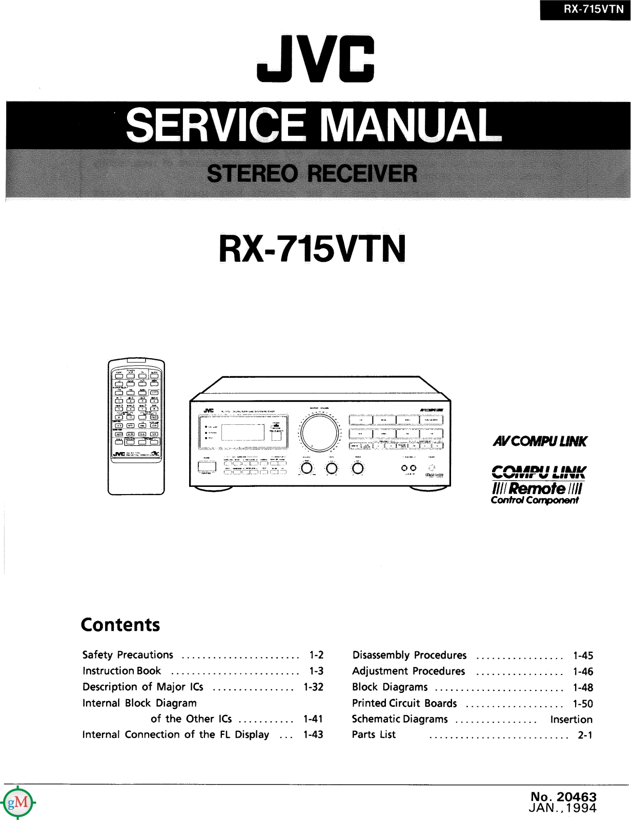 JVC RX-715-VTN Service manual