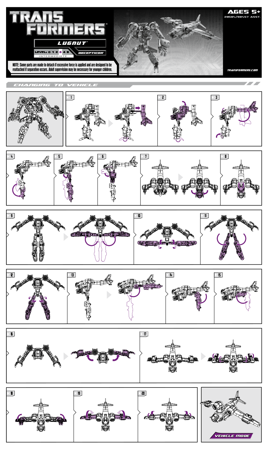 HASBRO Transformers Lugnut Voyager User Manual