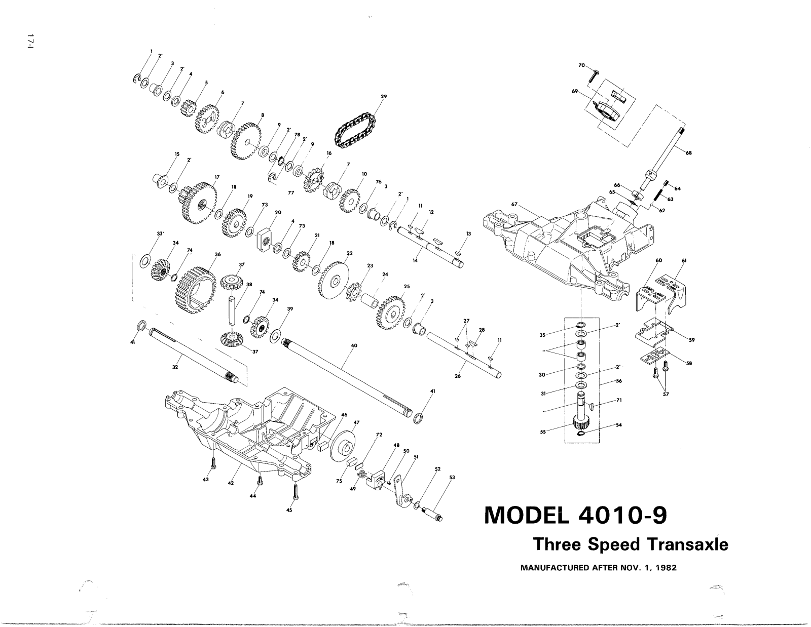 Dana 4010-9 Parts List