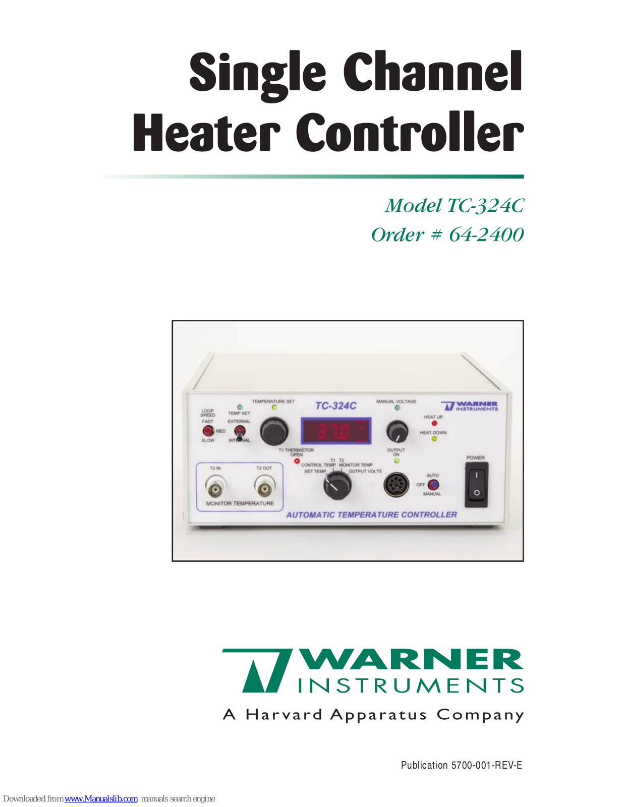 Warner Instruments TC-324C User Manual