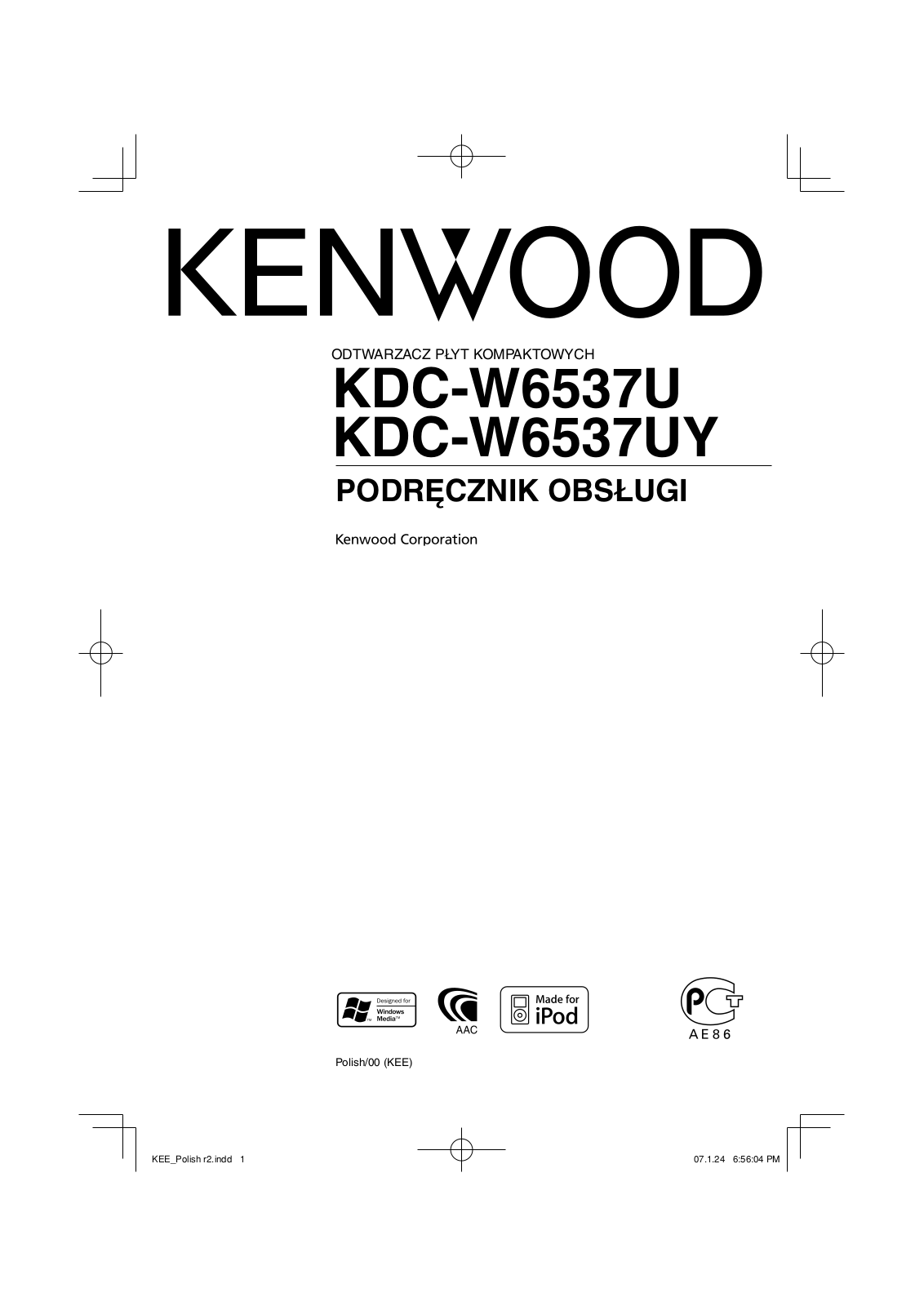 Kenwood KDC-W6537UY, KDC-W6537U User Manual