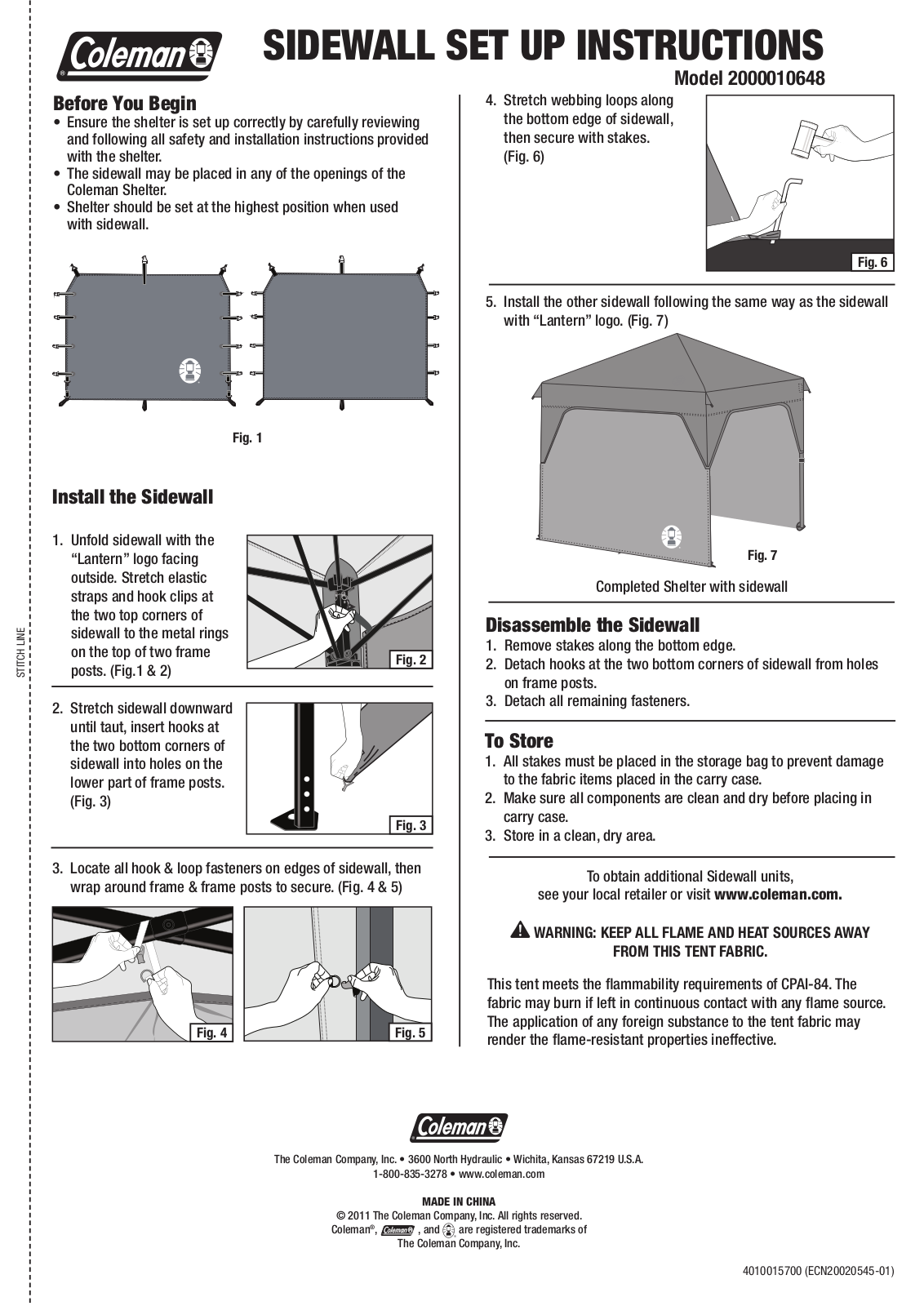 Coleman 2000010648 User Manual